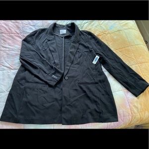 Women’s Ponte-Knit One-Button Boyfriend Blazer